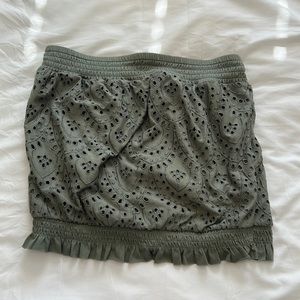 Anthropologie army green tube top